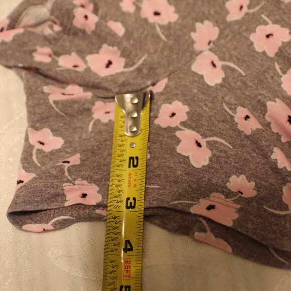 JoySpun Pajama Set Grey and Pink Short Sleeve Top and Drawstring Waist Short XL - Picture 10 of 16